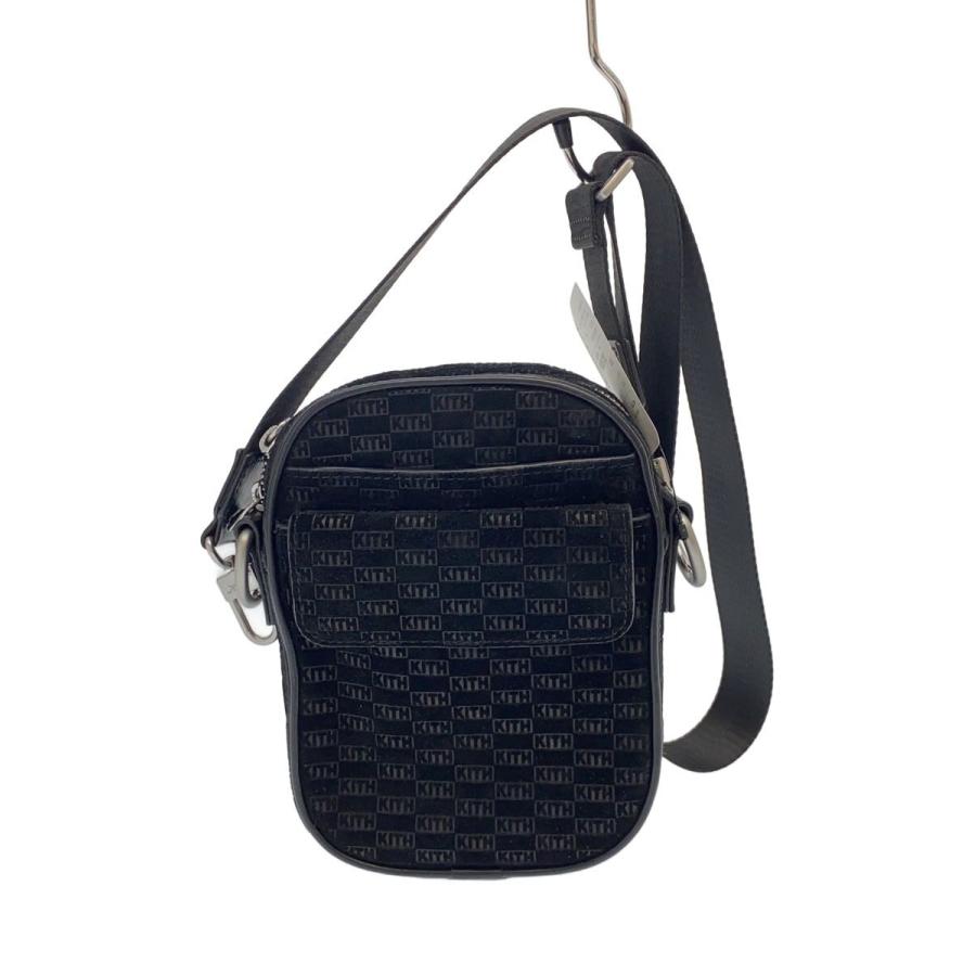 KITH◇ショルダーバッグ/スウェード/BLK/総柄/khm040234// : セカンド