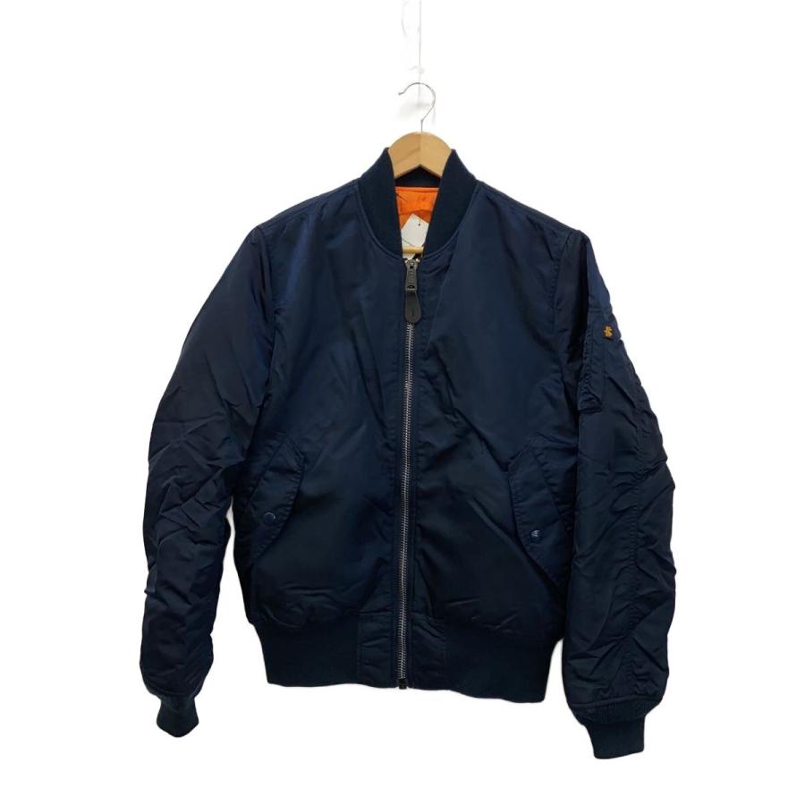 ALPHA INDUSTRIES◇フライトジャケット/M/ナイロン/NVY/MA-1