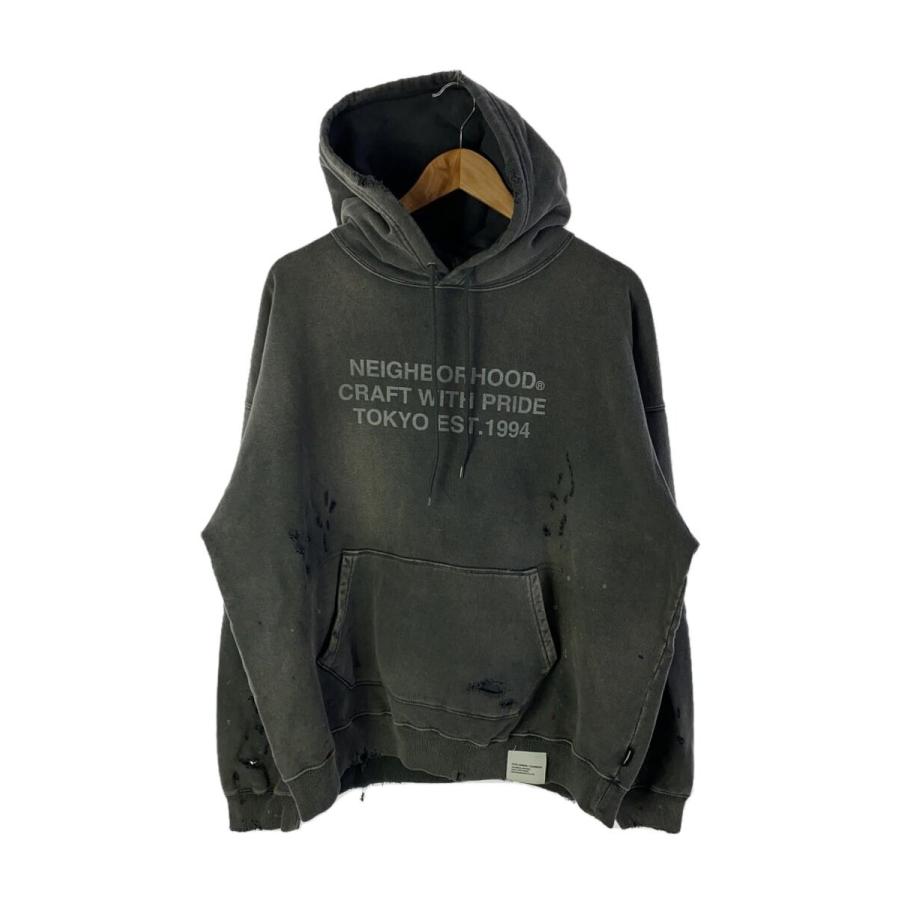 NEIGHBORHOOD◇23AW/Savage Sweatparka/パーカー/L/コットン/グレー 
