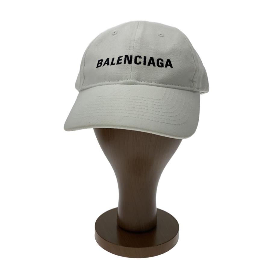 BALENCIAGA◇キャップ/L/コットン/WHT/メンズ : セカンドストリート