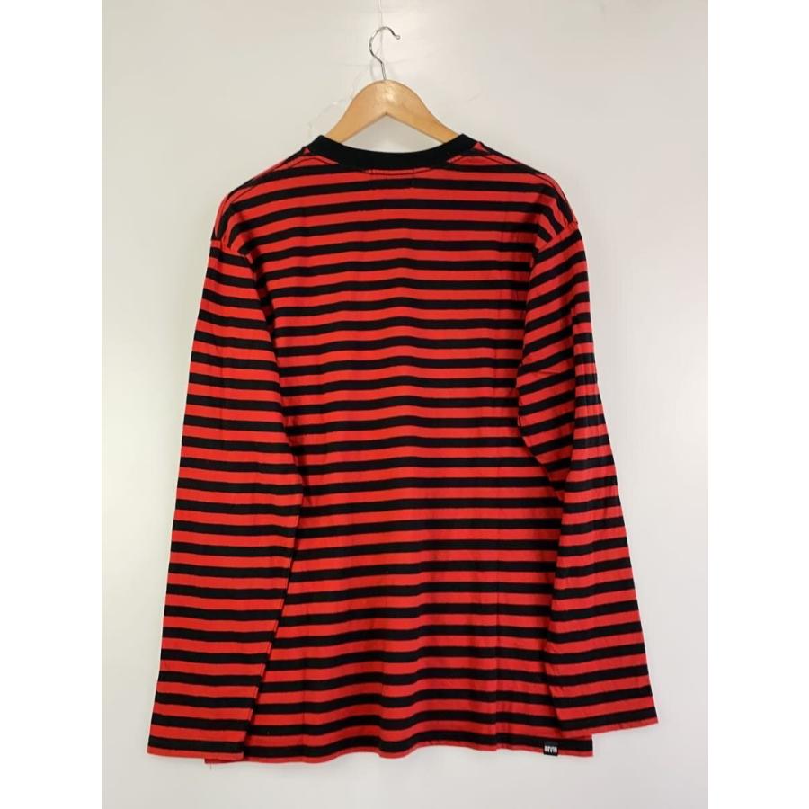 ヒステリックグラマー　ロンT ボーダー　赤 HYSTERIC GLAMOUR◇長袖Tシャツ/L/コットン/RED/ボーダー/02223CL05