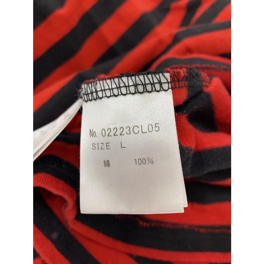 HYSTERIC GLAMOUR◇長袖Tシャツ/L/コットン/RED/ボーダー/02223CL05