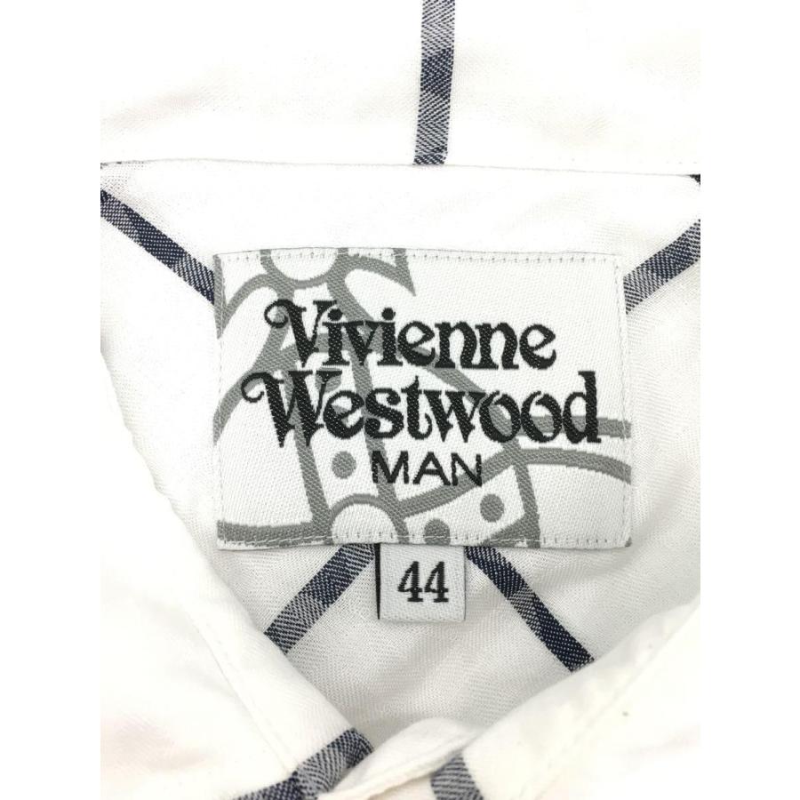 Vivienne Westwood MAN◆長袖シャツ/44/コットン/WHT/チェック/7216｜ssol-shopping｜03