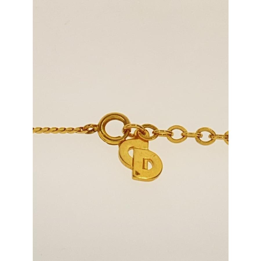 Christian Dior◆ネックレス/--/ラインストーン/ゴールド/トップ有/レディース//_2