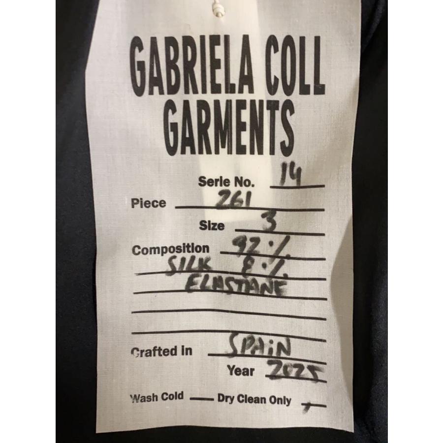 GABRIELA COLL GARMENTS◇ジャケット/3/シルク/BLK/無地/S14-261