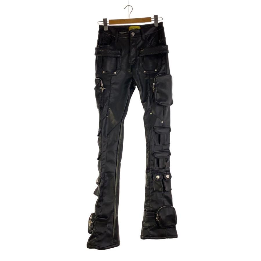 GUAPI ブラックパンツ サイズ30 GUAPI◇レザーパンツ/30/フェイクレザー/BLK : セカンドストリート
