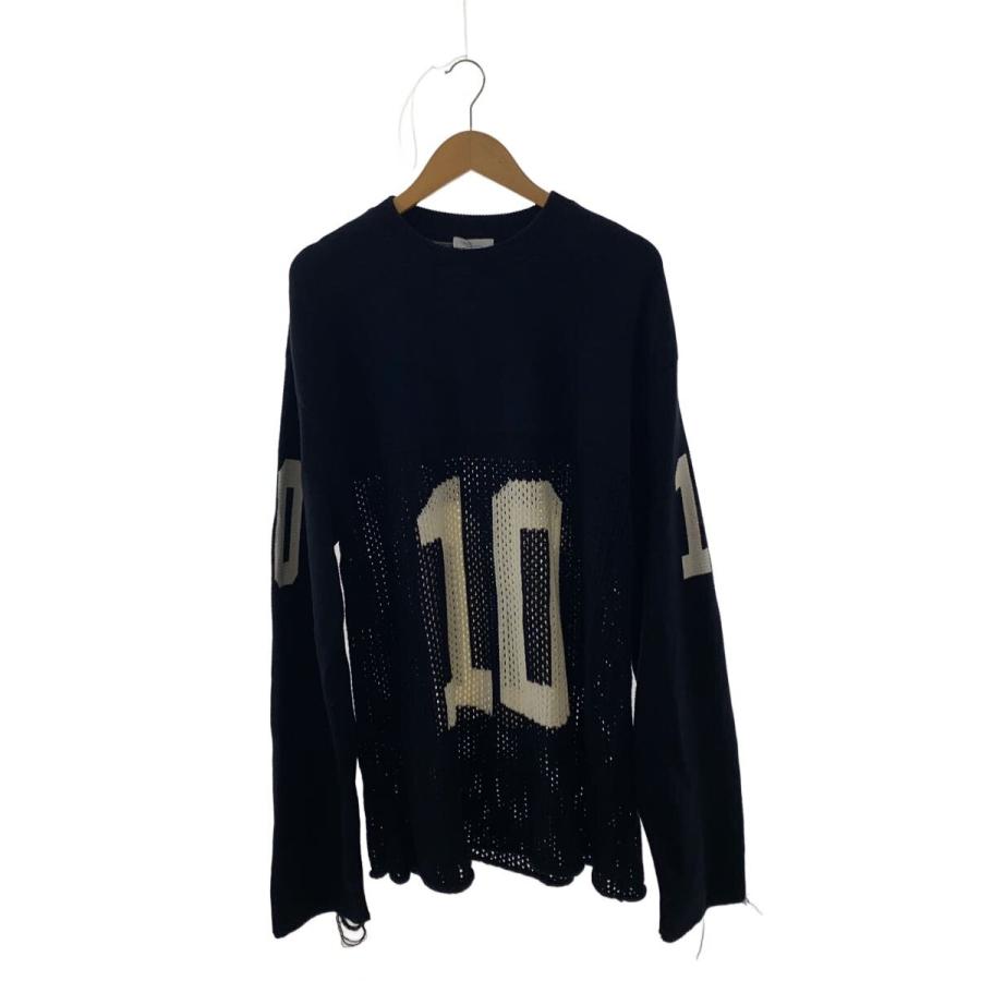 ASKYURSELF◇Football Knit Mesh Jersey/ニット・セーター(厚手)/XL 