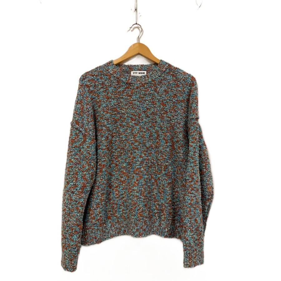 トップス tttmsw 25ss Camouflage pullover knit TTT_MSW◇25SS/CAMOUFLAGE PULLOVER KNIT/M/ポリエステル/BLU/TTT-25SS