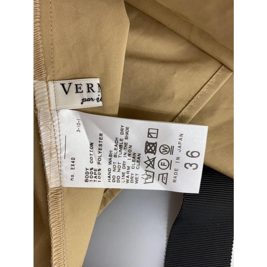 VERMEIL par iena◇半袖ワンピース/36/コットン/BEG/無地/23-040-938