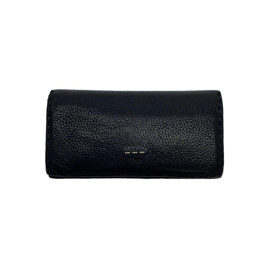 FENDI レザー長財布 7M0186 黒 FENDI◇フェンディ/7M0186・O7N/長財布/ブラック// : セカンド