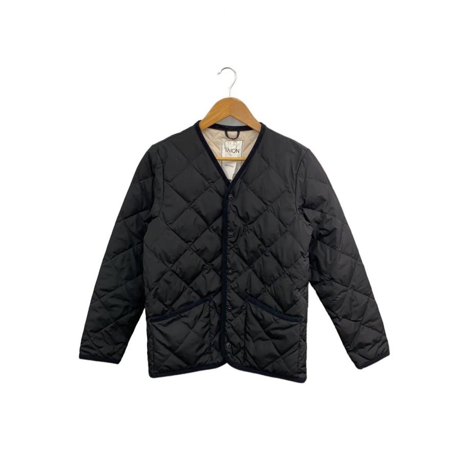 TAION◇ダウンジャケット/--/ポリエステル/BLK/無地 : セカンド