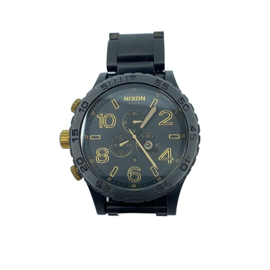 NIXON◇クォーツ腕時計/アナログ/ステンレス/ブラック/ブラック/THE 51