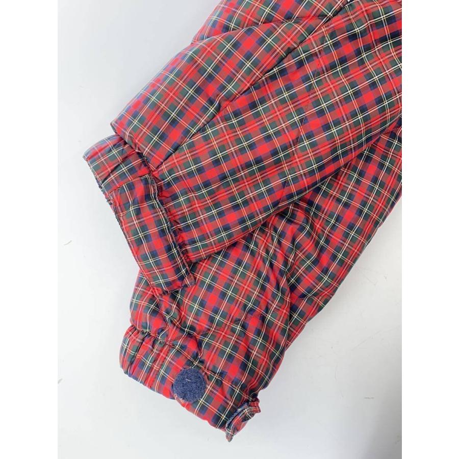 STUSSY◇ダウンジャケット/M/ポリエステル/RED/チェック : セカンド