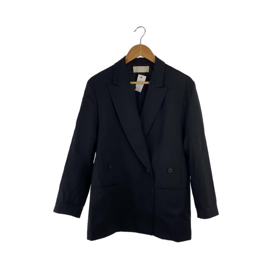 Plage◇SOFT WOOL ダブルジャケット/36/ウール/ブラック/プラージュ