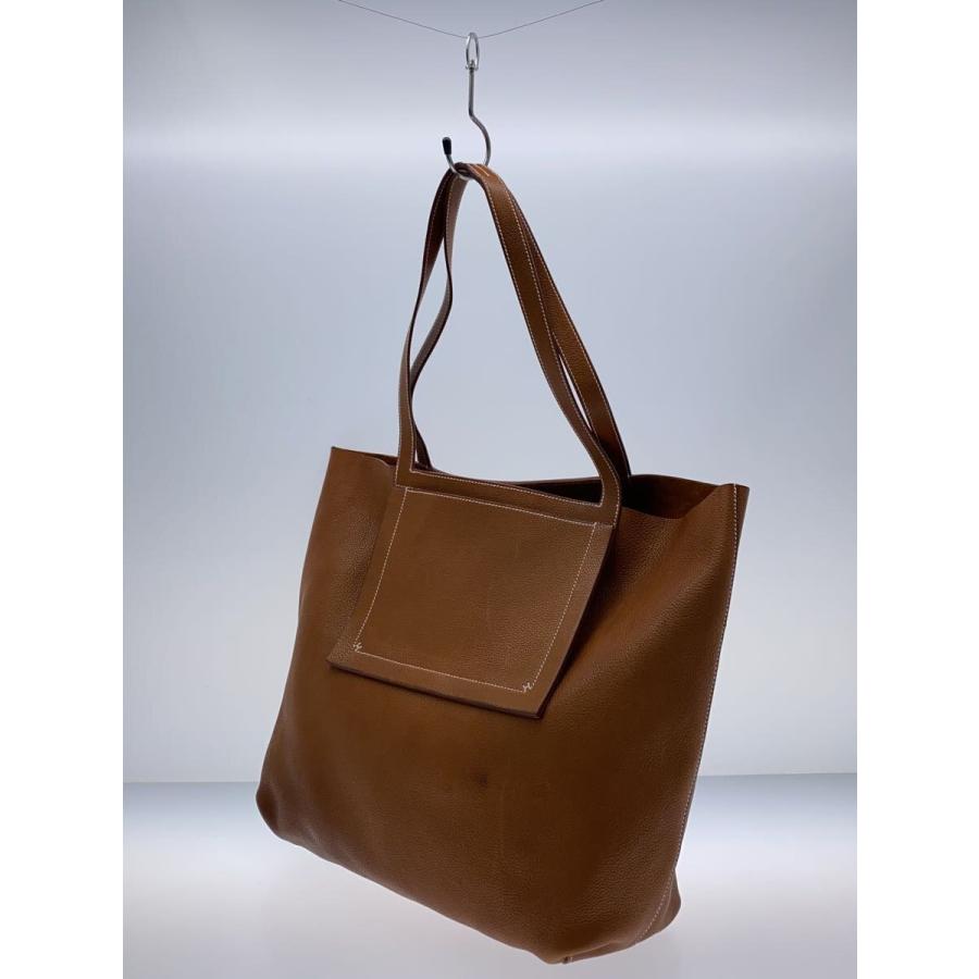 HERMES◇カバセリエ46/トートバッグ/レザー/ブラウン/U刻印 : セカンド 