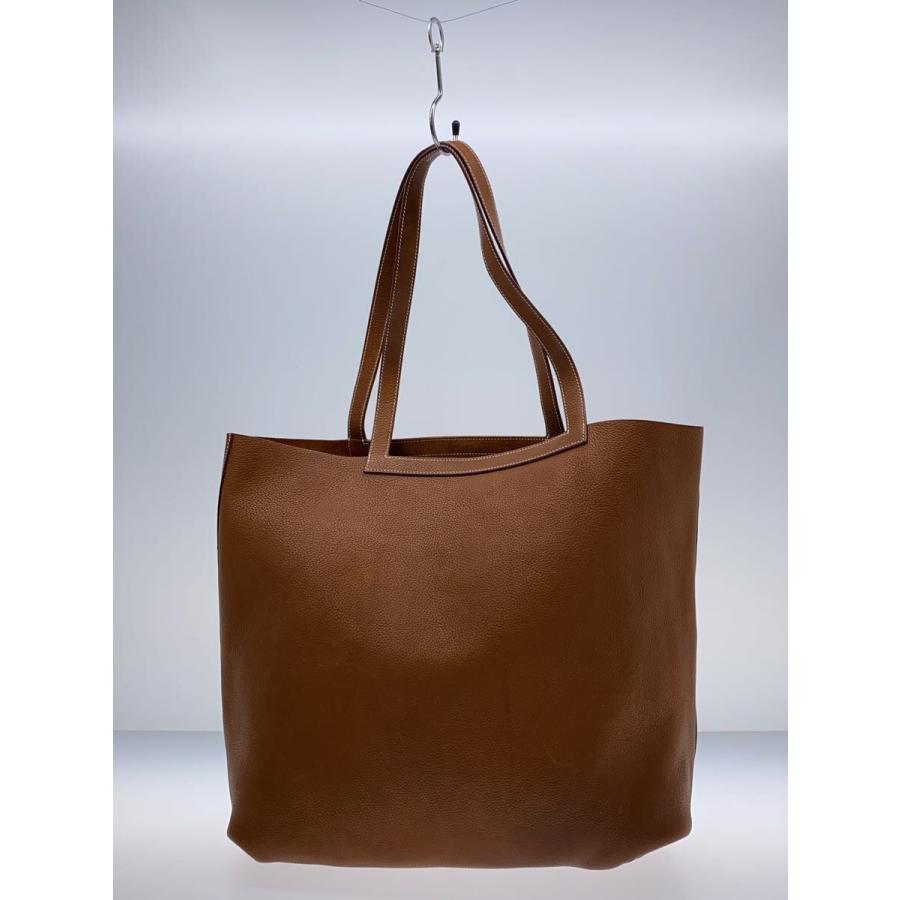 HERMES◇カバセリエ46/トートバッグ/レザー/ブラウン/U刻印 : セカンド 