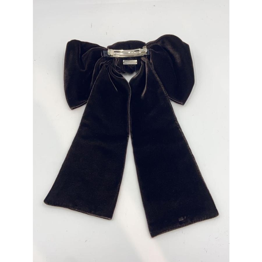 FETICO◇VELVET BOW HAIR CLIP/ベロア/ブラウン/レディース : セカンド