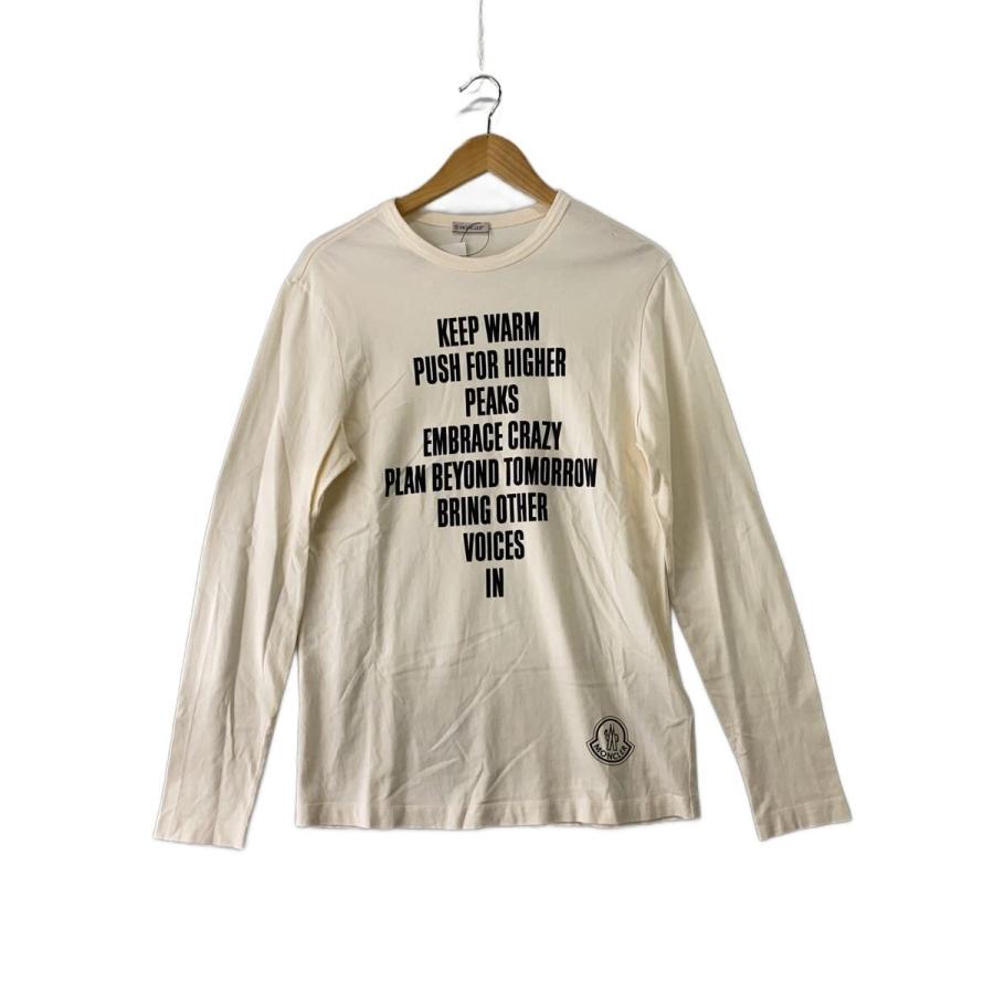 MONCLER◇長袖Tシャツ/S/コットン/クリーム// : セカンドストリート