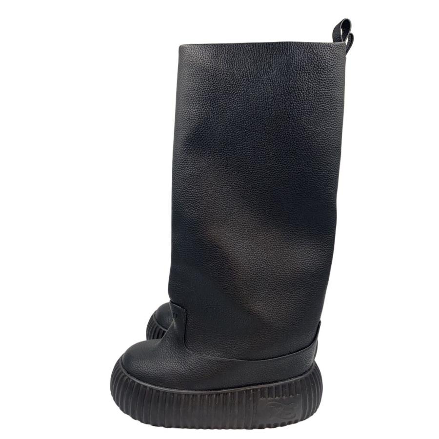 YELLO FLAT TIRE LIFTED TALL BOOTS ロングブーツ YELLO◇FLAT TIRE LIFTED TALL BOOTS/ロングブーツ/M/ブラック