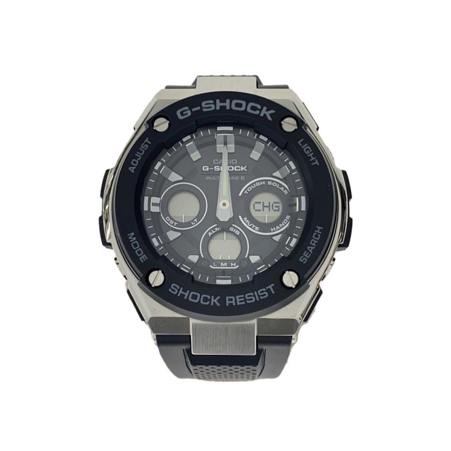 CASIO / ソーラー腕時計・G-SHOCK/アナログ/BLK/SLV ソーラー腕時計・G-SHOCK/ジーショック/アナログ/ラバー/SLV/BLK