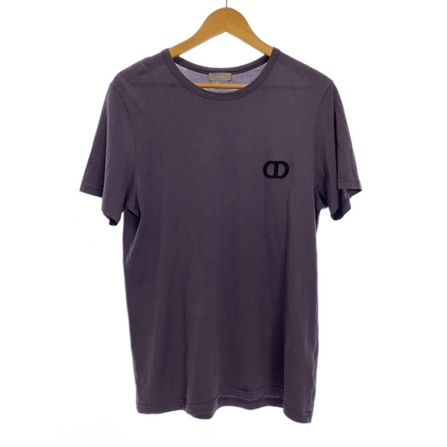 Christian Dior◇Icon Tシャツ/ロゴ刺繍/フロント部数か所シミ有/L
