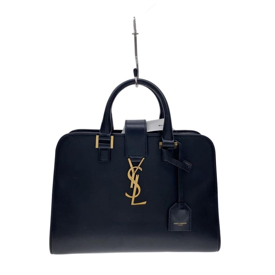 サンローラン ベイビーカバス ショルダーバッグ レザー 568853 ブラック レディース SAINT LAURENT  中古 サンローラン ベイビーカバス ショルダーバッグ レザー 568853