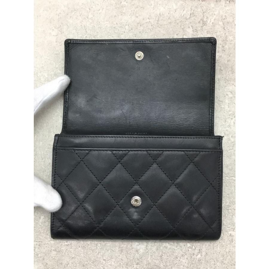 CHANEL◆カンボンライン/2つ折り財布/レザー/BLK/レディース｜ssol-shopping｜04