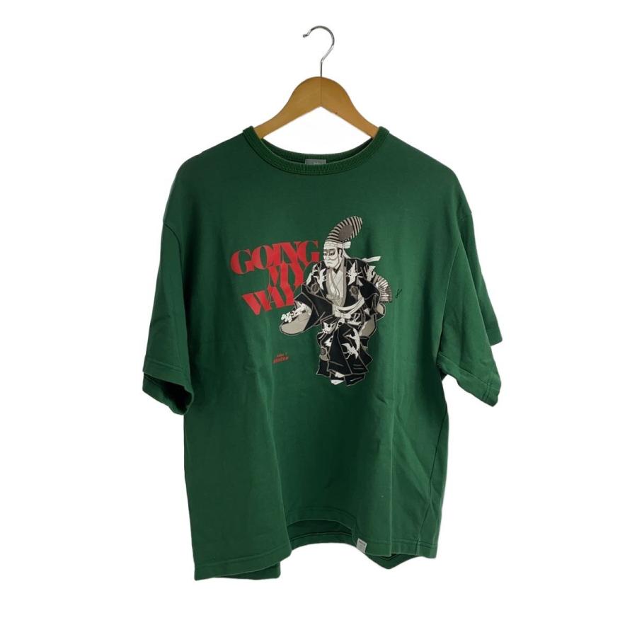 kolor BEACON tシャツ　サイズ2 kolor / BEACON◇Tシャツ/2/コットン/GRN/24SBM-TO1231 : セカンド