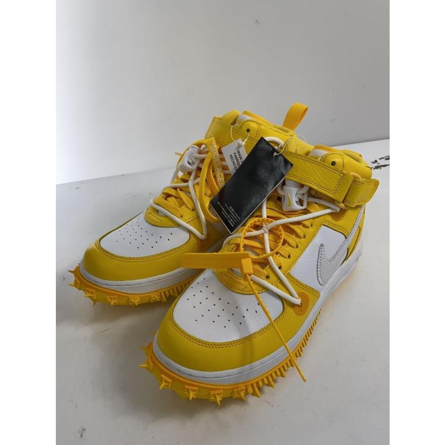 NIKE◇OFF-WHITE X AIR FORCE 1 MID_オフホワイト エアフォース ミッド 