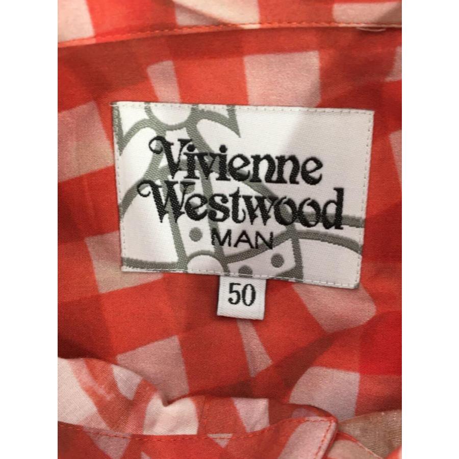 Vivienne Westwood MAN◆チェスプリントルイスシャツ/長袖シャツ/50/コットン/RED/チェック/279046 7223｜ssol-shopping｜03