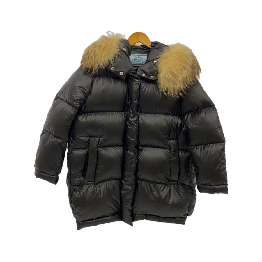 PRADA◇ダウンジャケット/36/ポリエステル/BLK/無地/29S273 PRADA◇ダウンジャケット/36/ポリエステル/BLK/無地/29S273