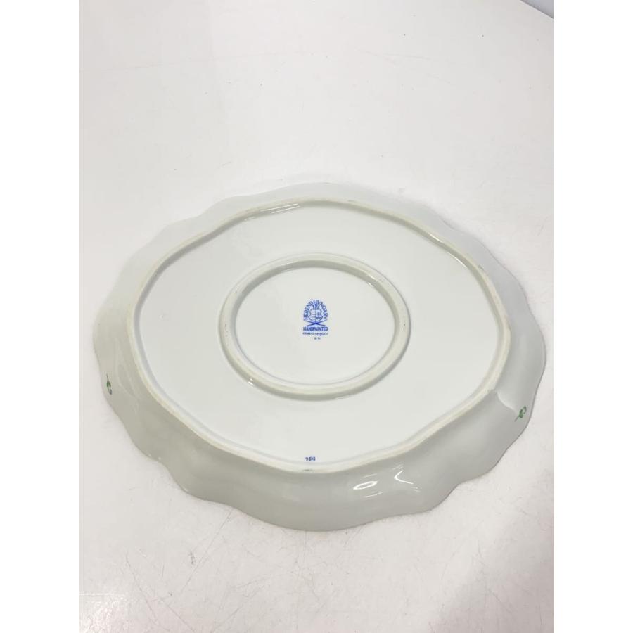 Herend◇ヘレンド/プレート/オーバル/アポニーグリーン