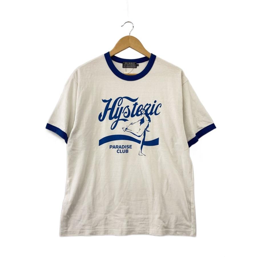 HYSTERIC GLAMOUR◇Tシャツ/L/コットン/ホワイト/プリント/02221CT23