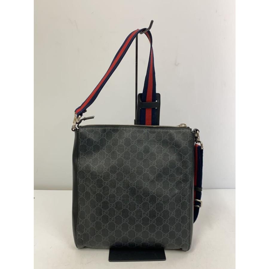 GUCCI◇ショルダーバッグ_GGスプリーム_タイガー/PVC/ブラック/総柄