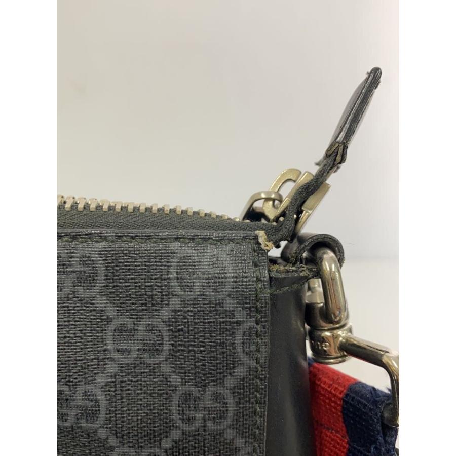 GUCCI◇ショルダーバッグ_GGスプリーム_タイガー/PVC/ブラック/総柄