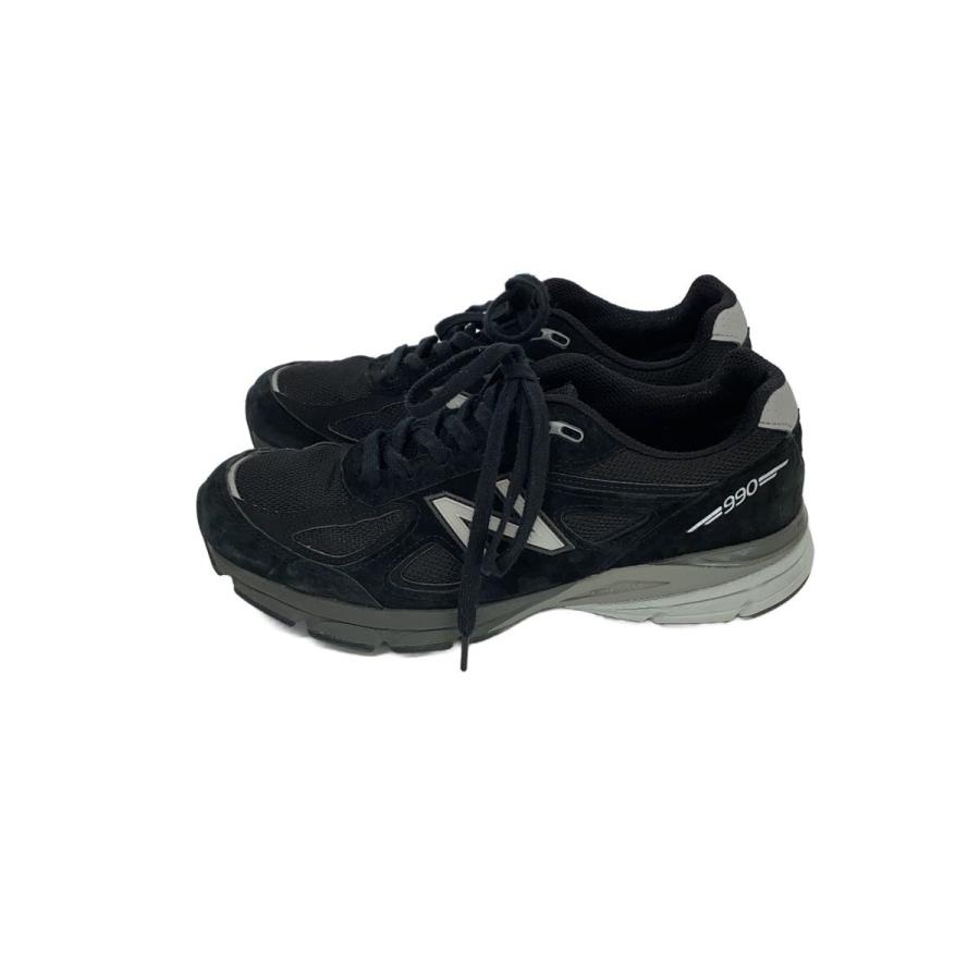 NEW BALANCE◇990V4/USA製/ローカットスニーカー/26.5cm/BLK/コットン 