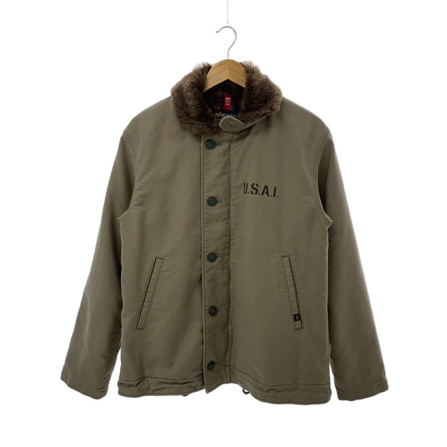 ALPHA INDUSTRIES◇N-1/デッキジャケット/L/コットン/KHK/無地/TA1717