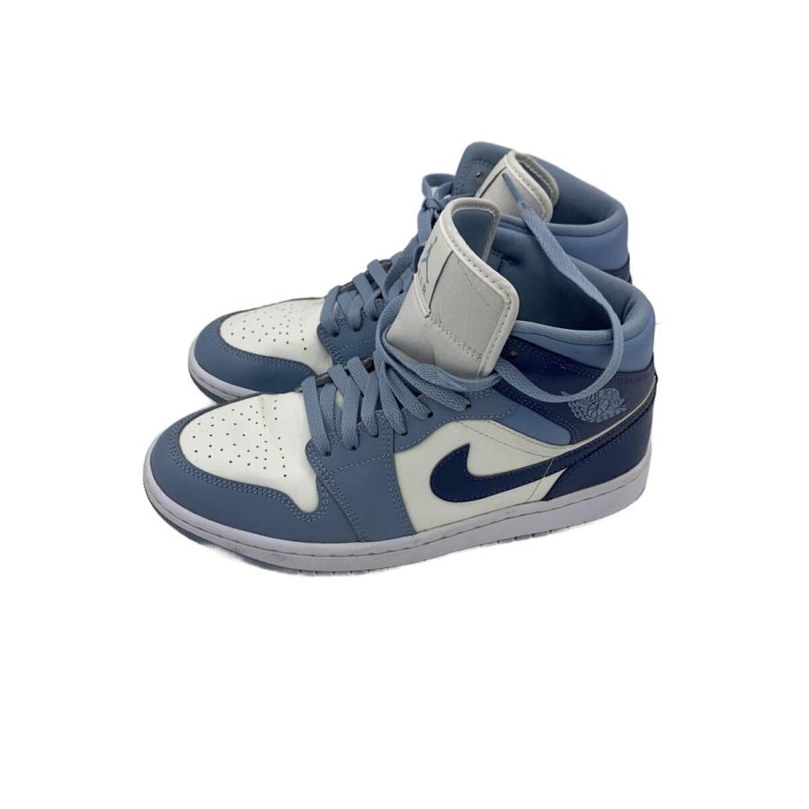 NIKE◇AIR JORDAN 1 MID_エア ジョーダン ミッド/26.5cm/BLU 