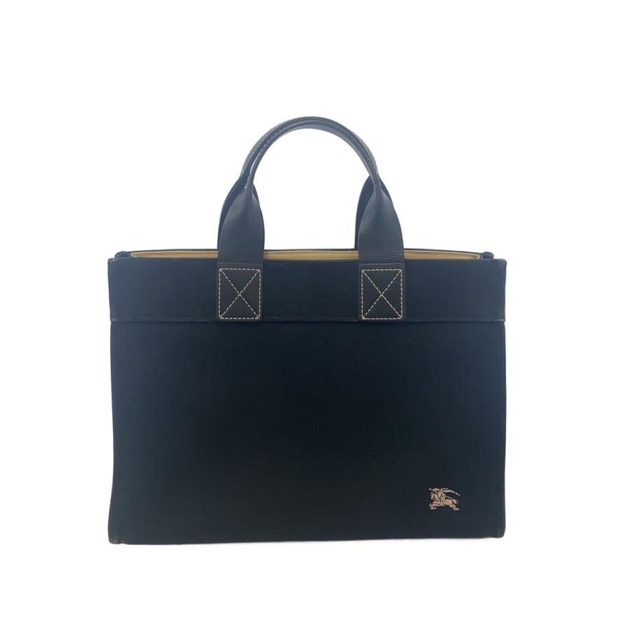 【美品】BURBERRY BLUE LABEL バーバリートートバッグ ブラック BURBERRY BLUE LABEL◇トートバッグ/コットン/BLK/ZA429-659-09