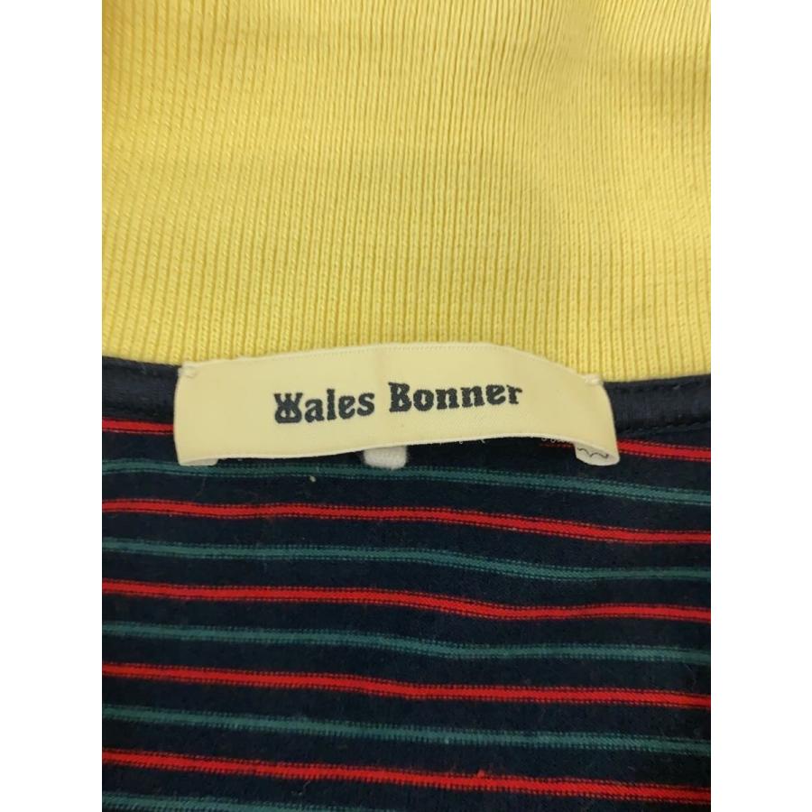 WALES BONNER◇ポロシャツ/L/コットン/ボーダー// : セカンド
