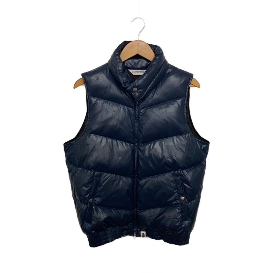 A BATTHING APEダウンベスト A BATHING APE◇ダウンベスト/L/ナイロン/BLK : セカンドストリート