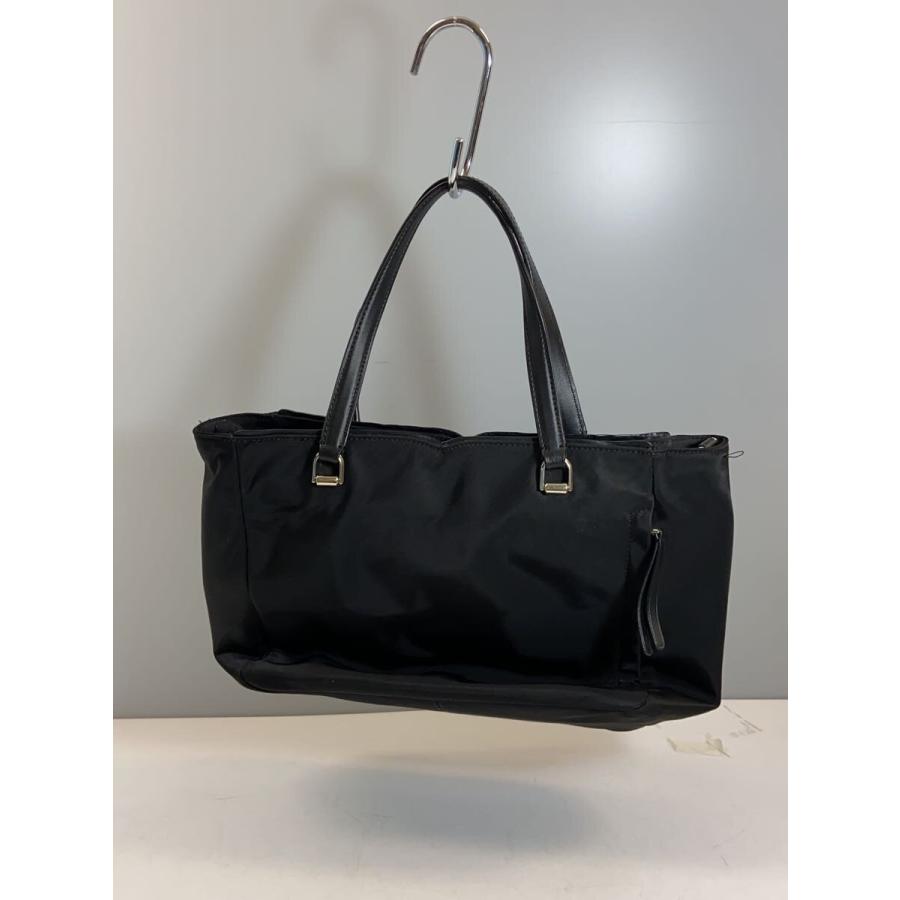 ケイト・スペード　２WAYトートバッグ　ブラック　ナイロン　レザー kate spade new york◇2WAYトートバッグ/ナイロン/BLK : セカンド