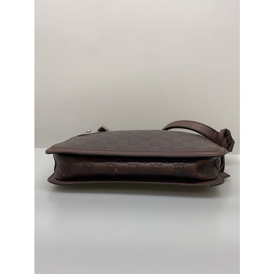 GUCCI◇セカンドバッグ_グッチシマ/レザー/BRW/総柄 : セカンド