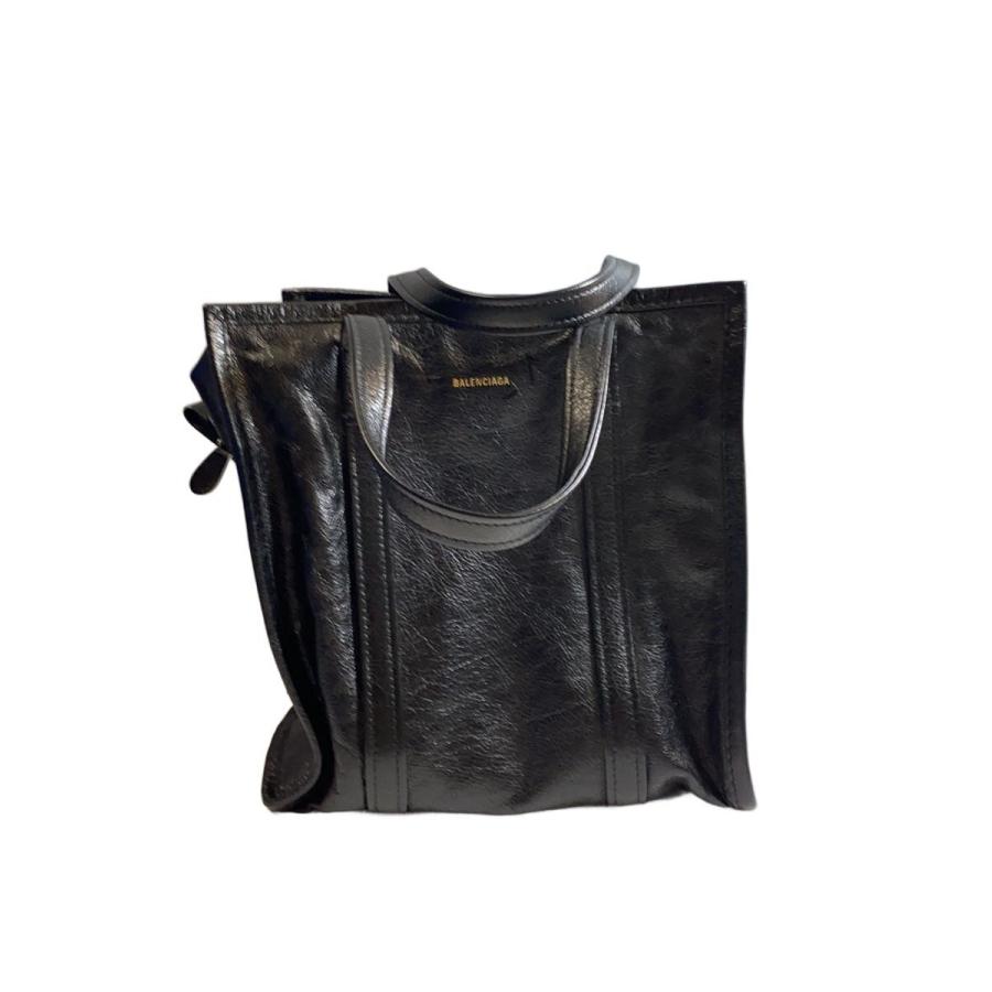 BALENCIAGA◇BAZAR SHOPPER/2WAYトートバッグ/レザー/BLK/513990