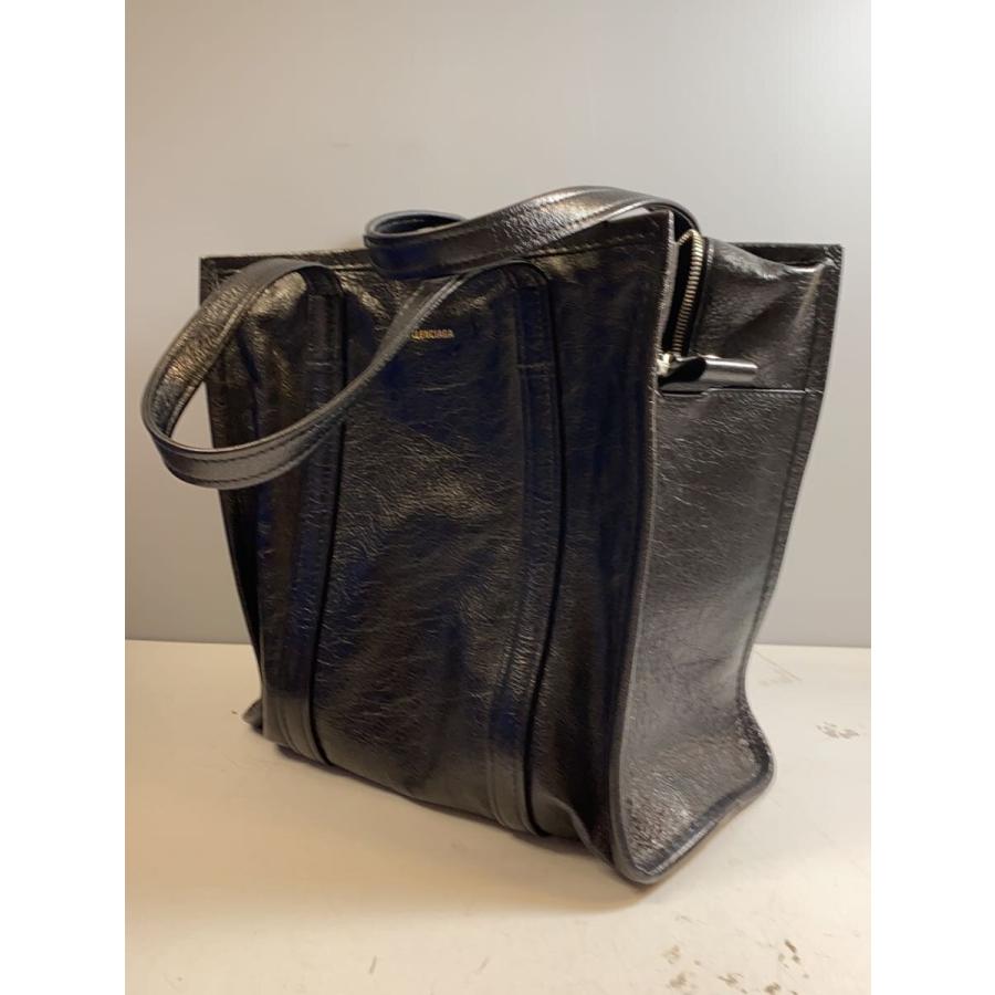 BALENCIAGA◇BAZAR SHOPPER/2WAYトートバッグ/レザー/BLK/513990