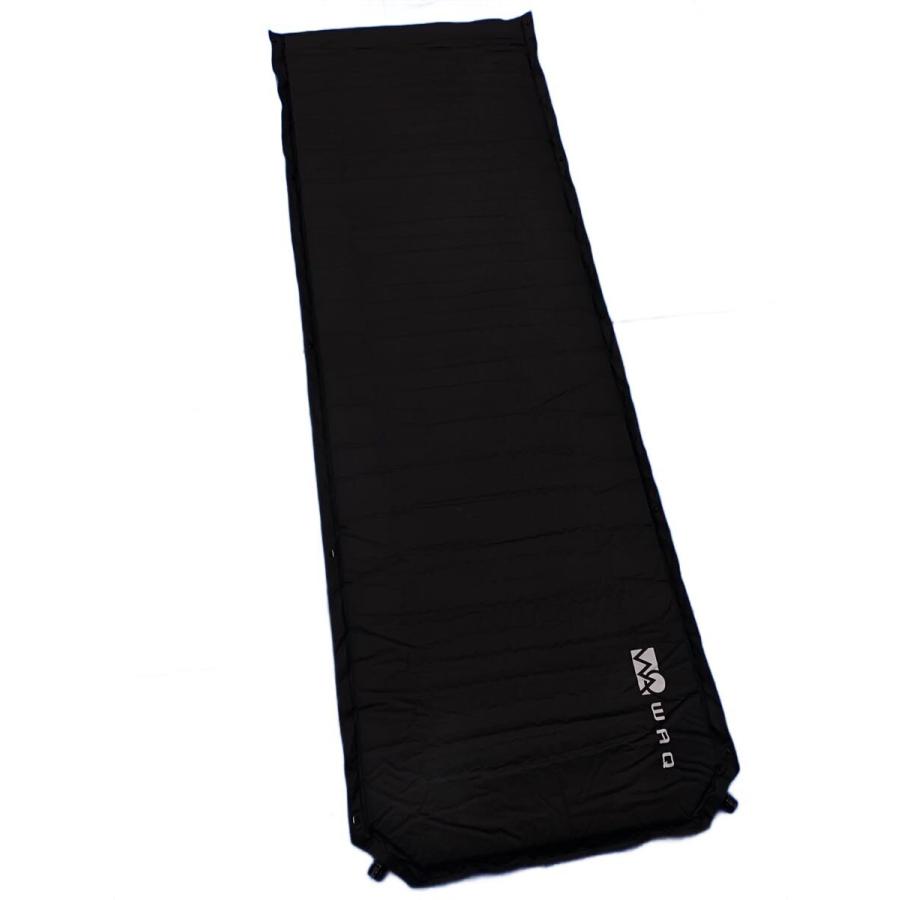 WAQ◇インフレーターマット/8cm/テントマット/1人用/BLK// : セカンド