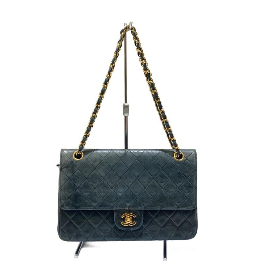 CHANEL◇全体的に色褪せ傷角スレあり/マトラッセ/ラムスキン/Wフラップ