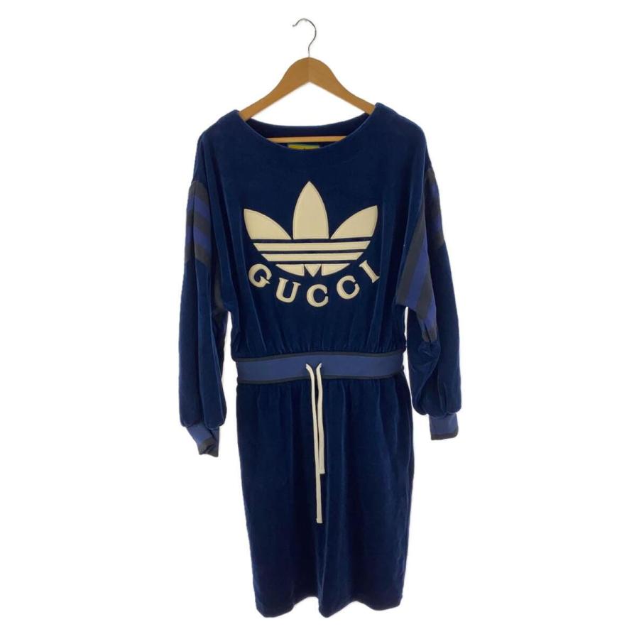 GUCCI◇Gucci×adidas/695679/長袖ワンピース/M/コットン/NVY
