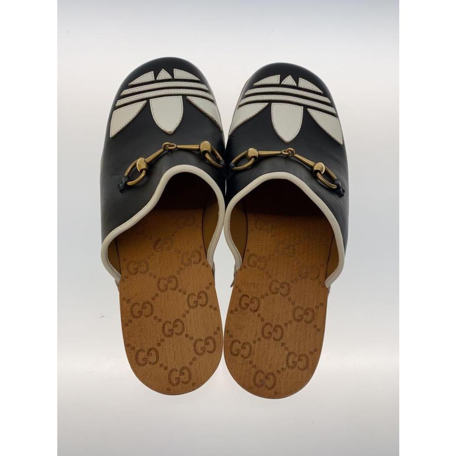 GUCCI◇×adidas/ホースビット/サボサンダル/702252/UK7/BLK/レザー