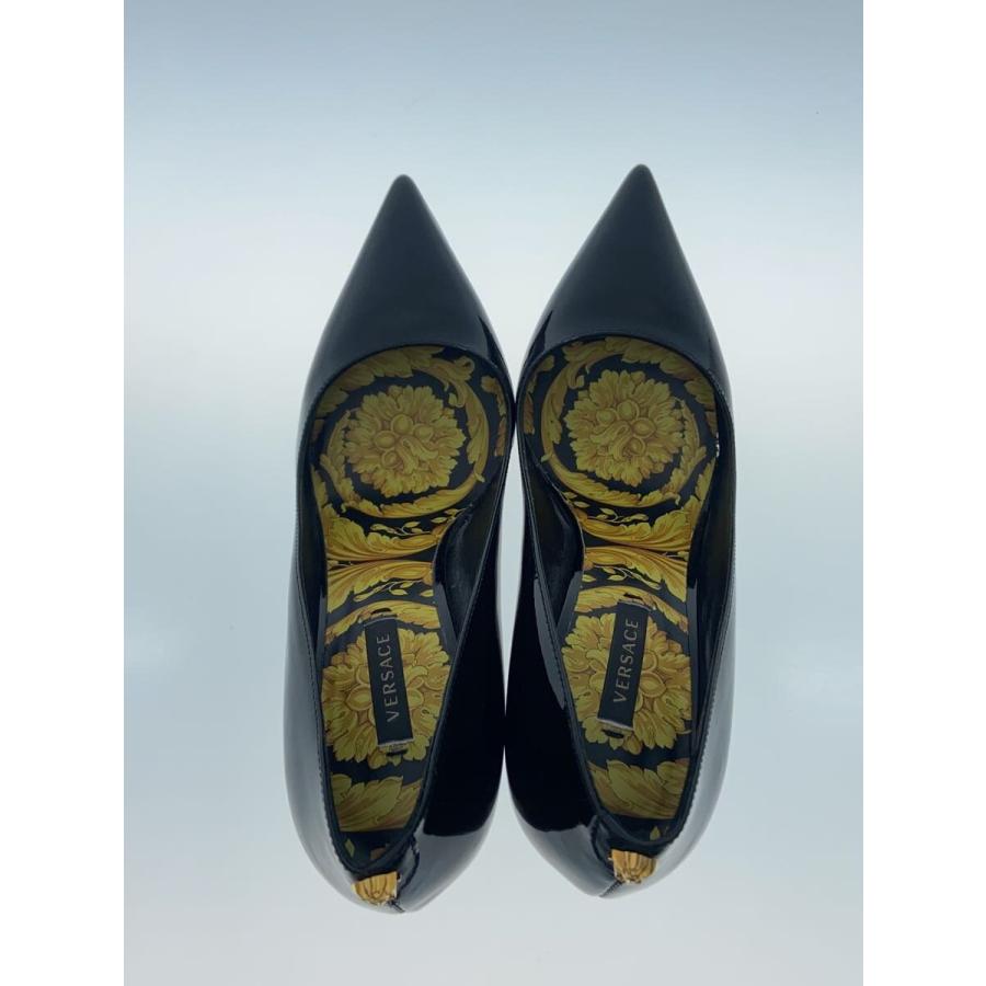 VERSACE◇メデューサ/パテント/パンプス/36.5/BLK/エナメル